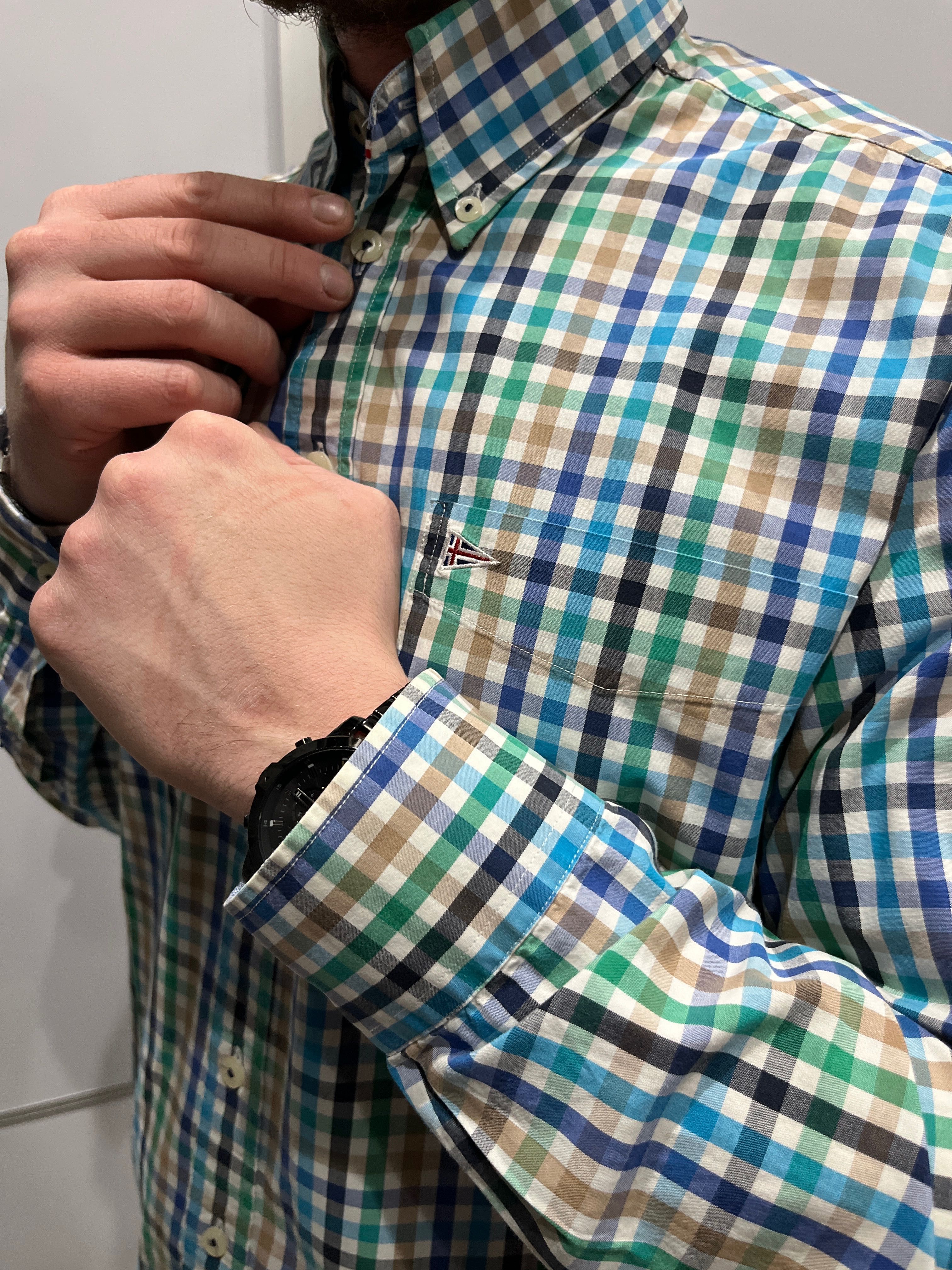 Koszula Męska Paul R Smith Krata Bawełna Slim Fit S