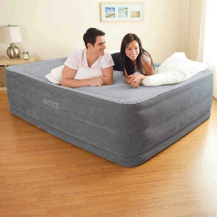Intex Materac Dmuchany, Szary, 2 - osobowy 203x152 (3979)