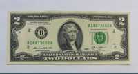 Купюра 2 доллара США, 2013 год,  UNC, на удачу