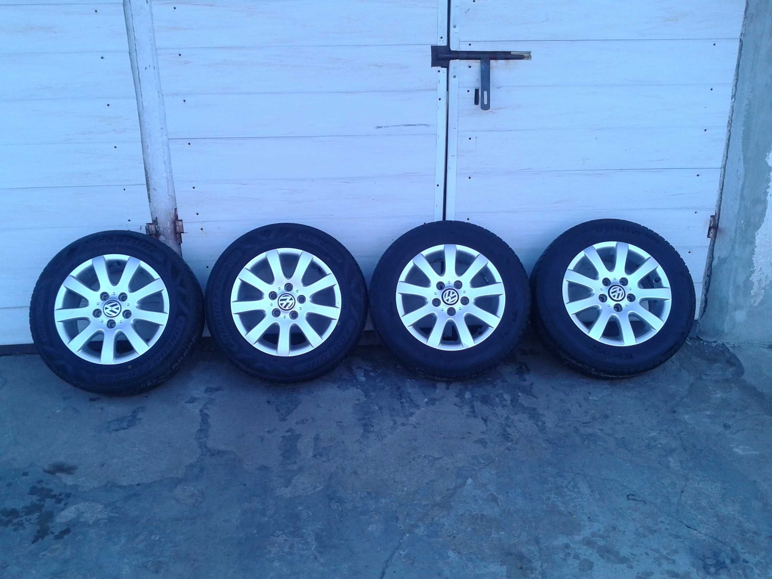 Orginalne Felgi 5 x 112 VW 15" + 2 nowe opony