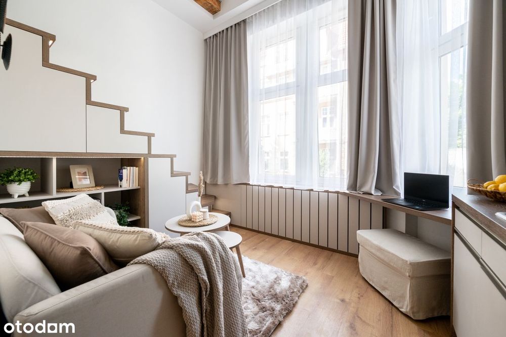 Kawalerka BOHO z antresolą w klimatycznej kamienicy