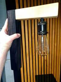 Kinkiet lampa loftowa czarna Wood&Decor  Hendmade