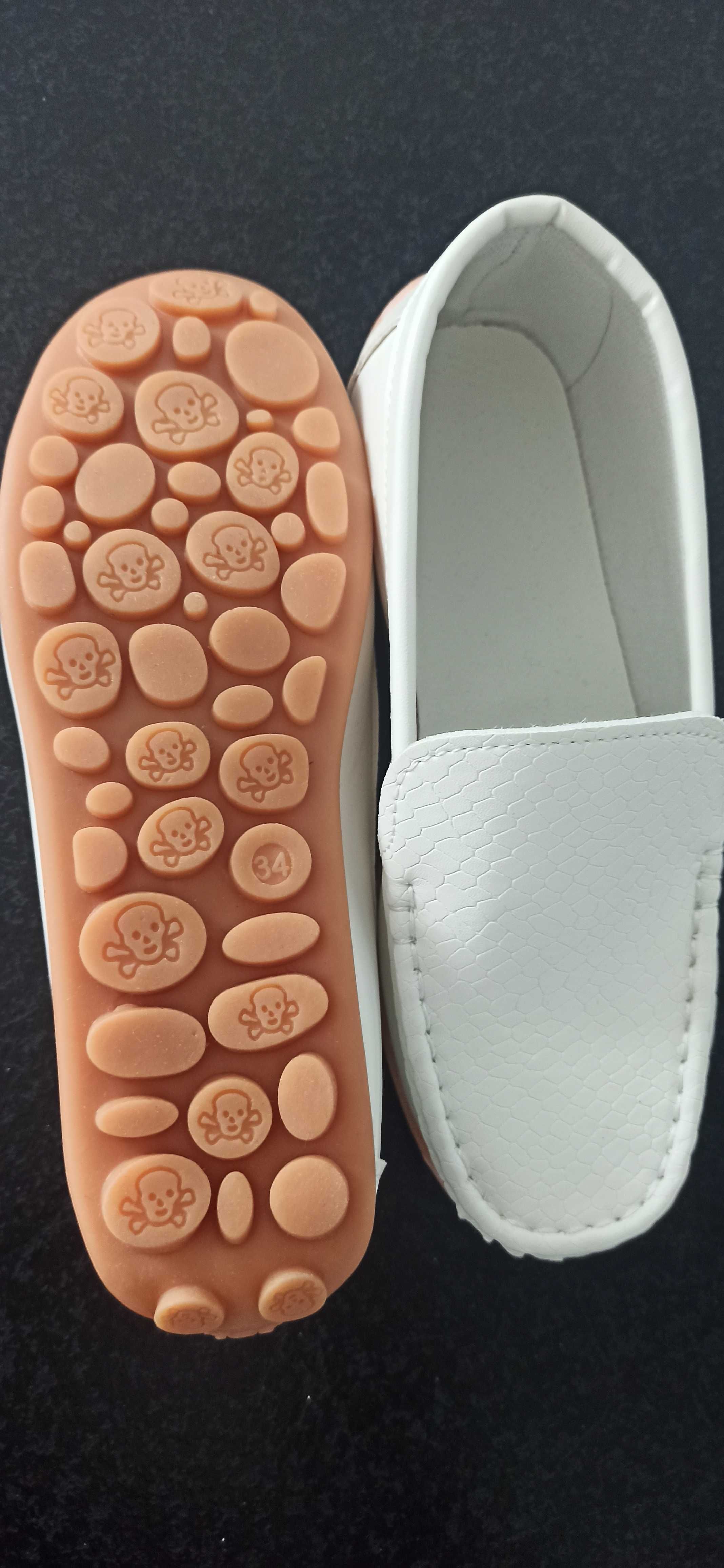 Buty mokasyny białe/komunijne