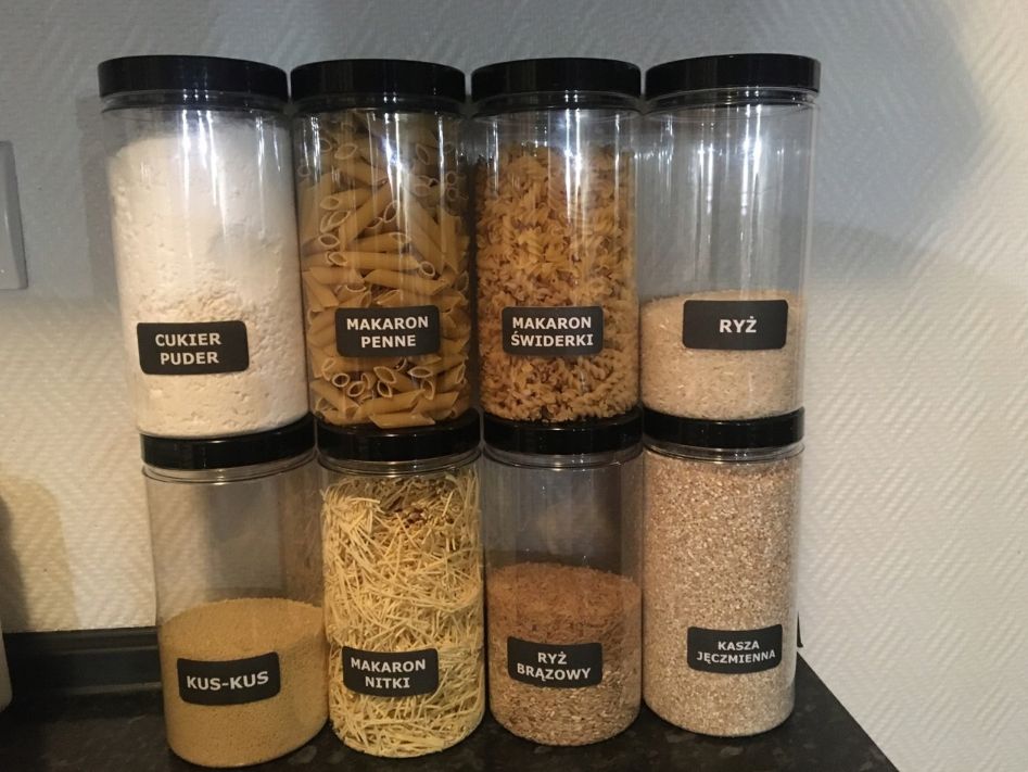 12x Słoik Plastikowy Pojemniki 1,5l Makaron Żywność Pojemnik 1500ml