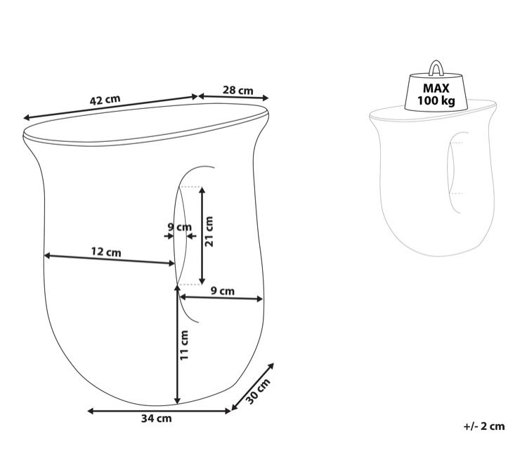 Stolik pomocniczy boczny efekt lostryko złamana biel NOWY