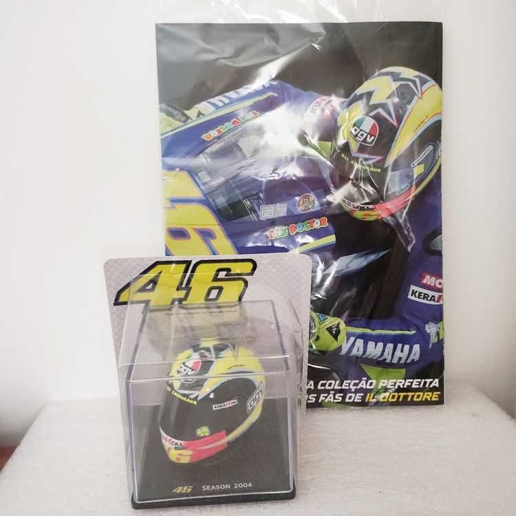 Capacete de Valentino Rossi Planeta DeAgostini Escala 1/5 com revista
