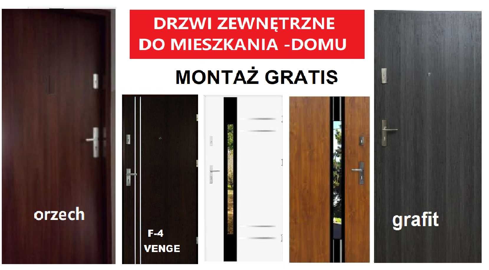 Drzwi zewnętrzne z montażem WEJŚCIOWE do mieszkania w bloku