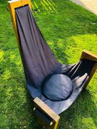 Fotel leżak ogrodowy drewniany