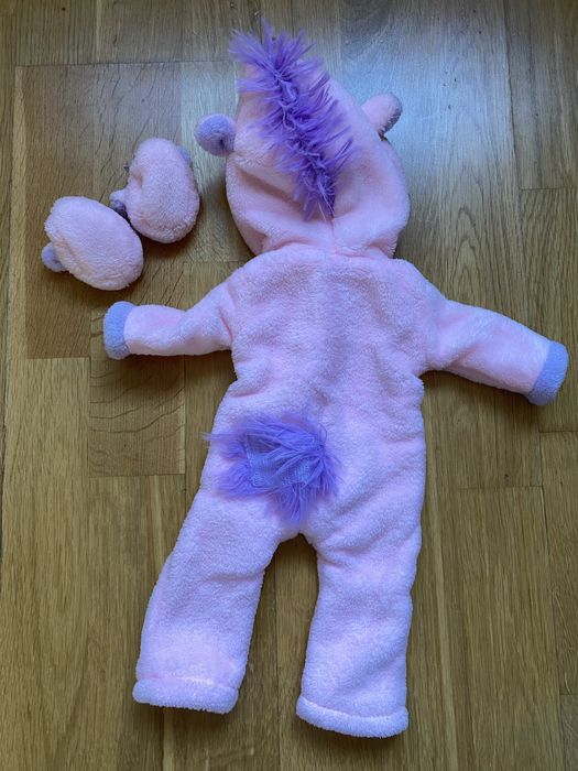 Kombinezon jednorożec z kapciami do bobasa 37-8 cm