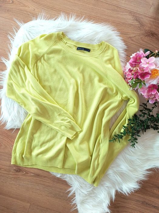 limonkowy cytrynowy sweterek Mohito 40L bluzka żółta żółty basicowy