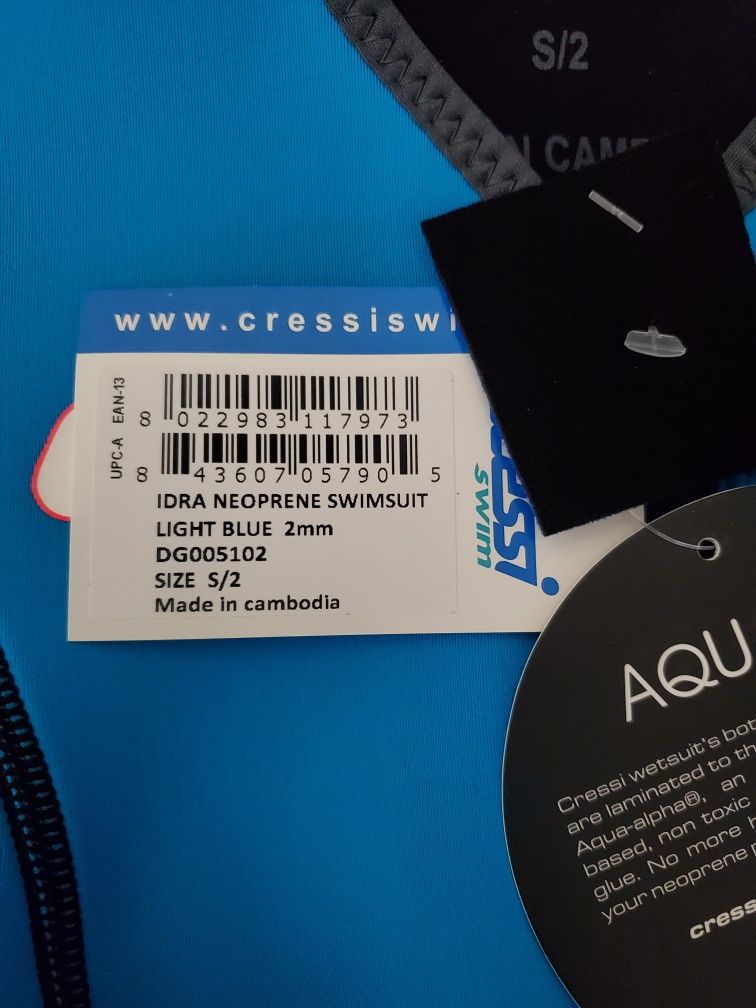 Pianka do pływania neoprenowy Cressi Idra 2mm r.S  Nowy