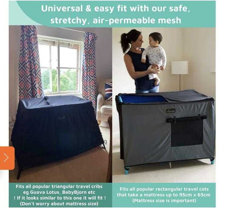 Snoozeshade чохол для дорожніх ліжечок затемнений балдахін сітка