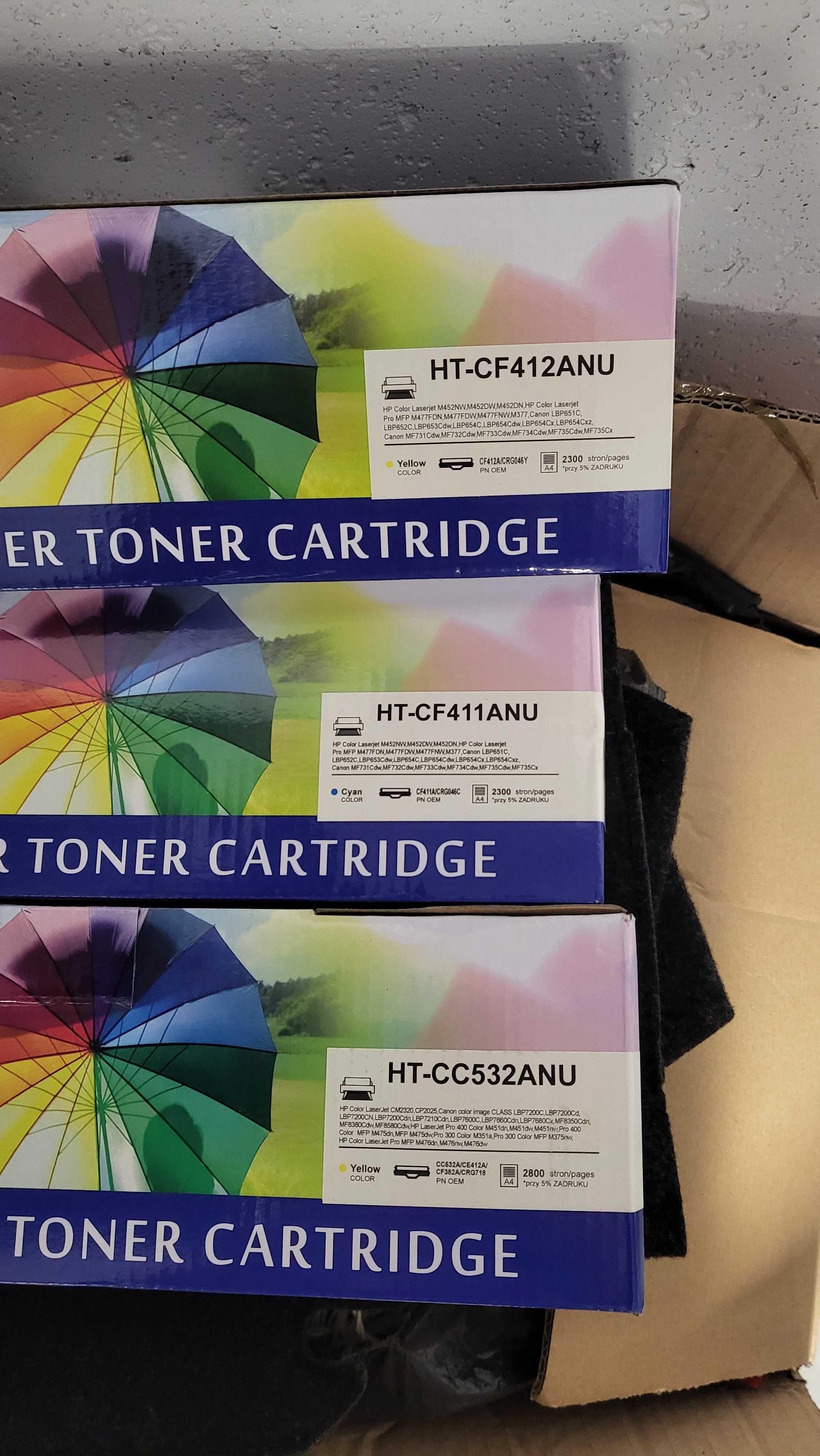 Toner cartridge HP Color cyan yellow żółty niebieski