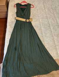 Vestido comprido verde