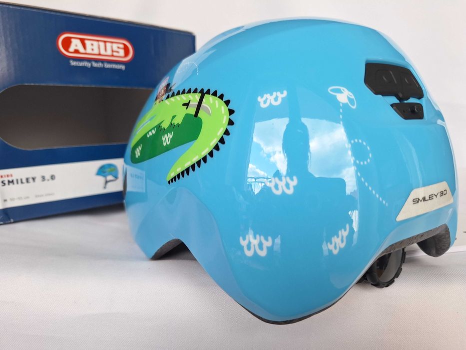Kask rowerowy dziecięcy Abus Smiley 3.0 Blue Croco M 50-55cm