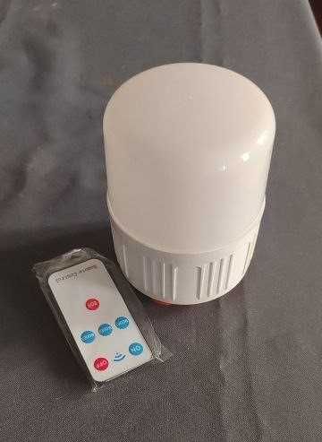 Портативный светильник USB фонарь лампа. Батарея 18650, 24 диода+пульт