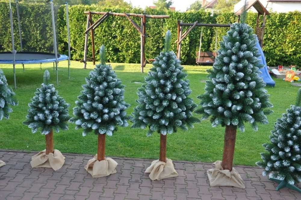 Choinka sztuczna 120cm  - Sosna Diamentowa na pniu