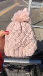 Czapeczki zimowe dla dziewczynki, róż, rozm 86 (46cm)