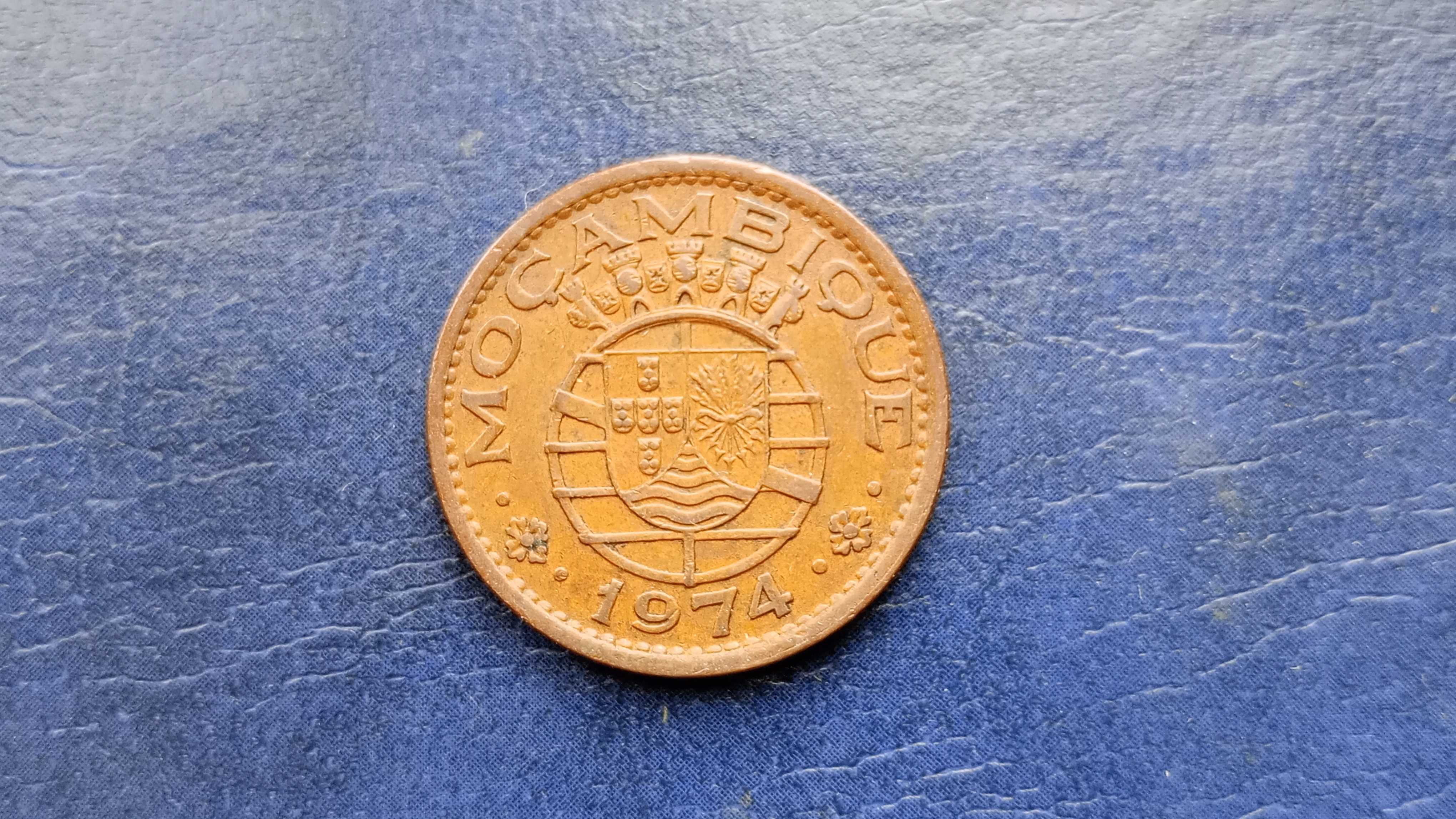 Stare monety 1 eskudo 1874 Mozambik
