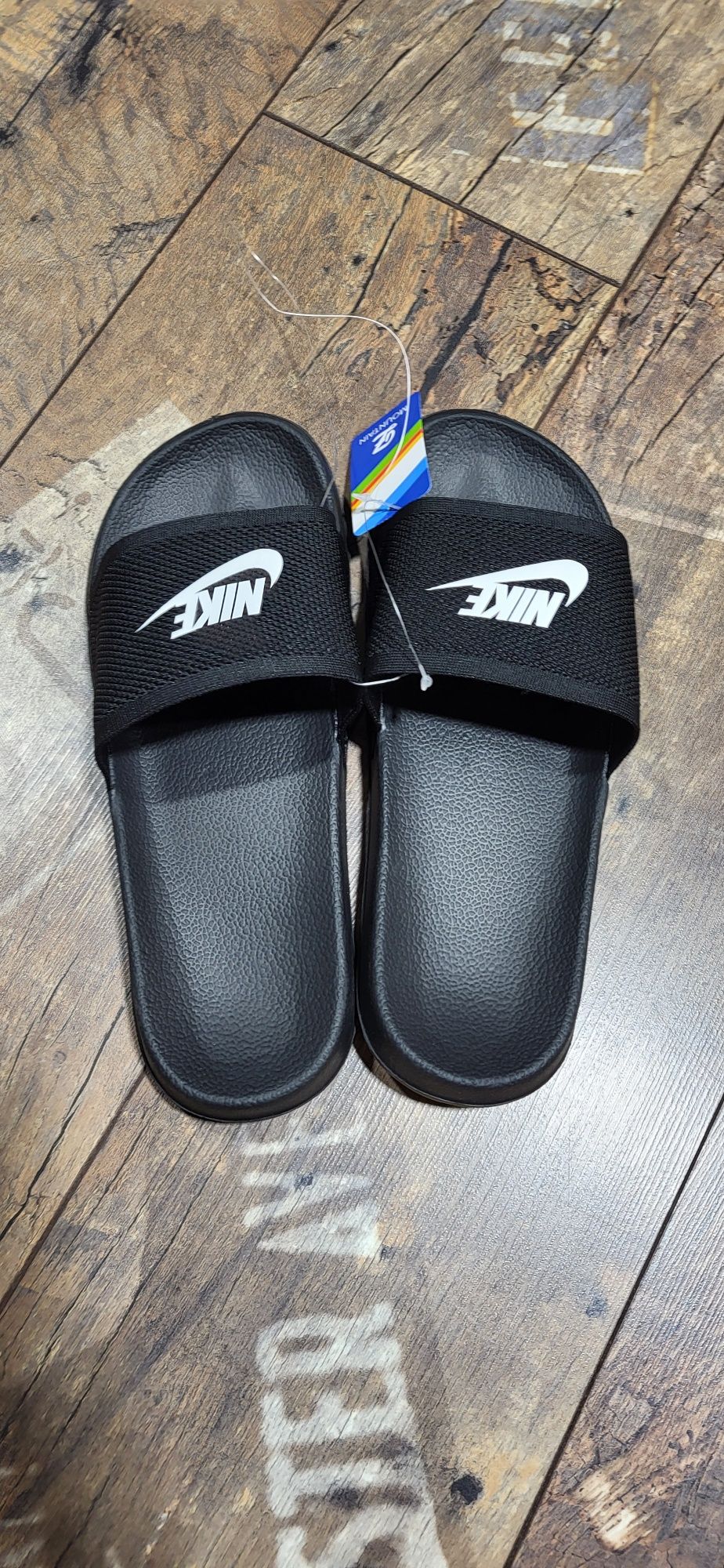 Czarne klapki męskie damskie unisex piankowe lekkie 41