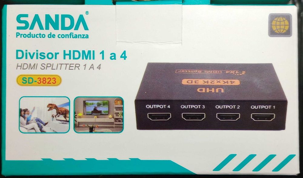 Adaptador divisor HDMI 1 x 4