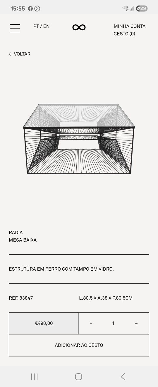 Mesa area Como nova
