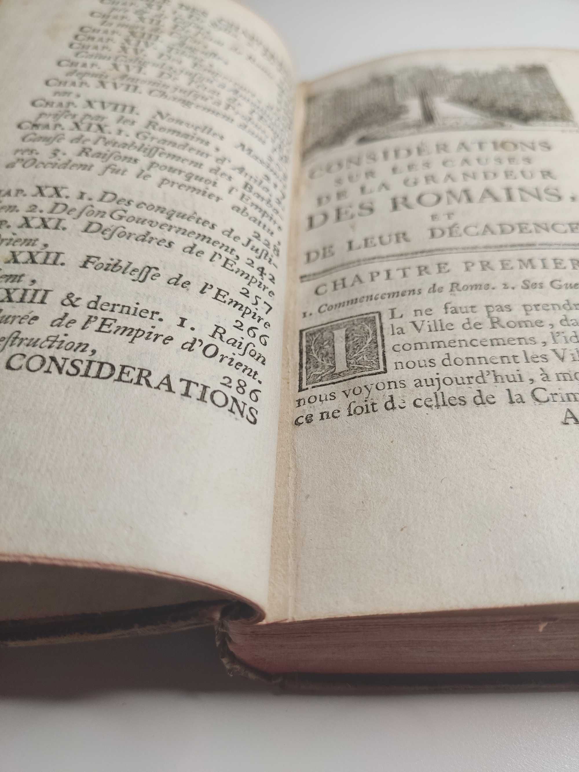 Książka 1748 Rozważania Considerations sur les causes de Monteskiusza