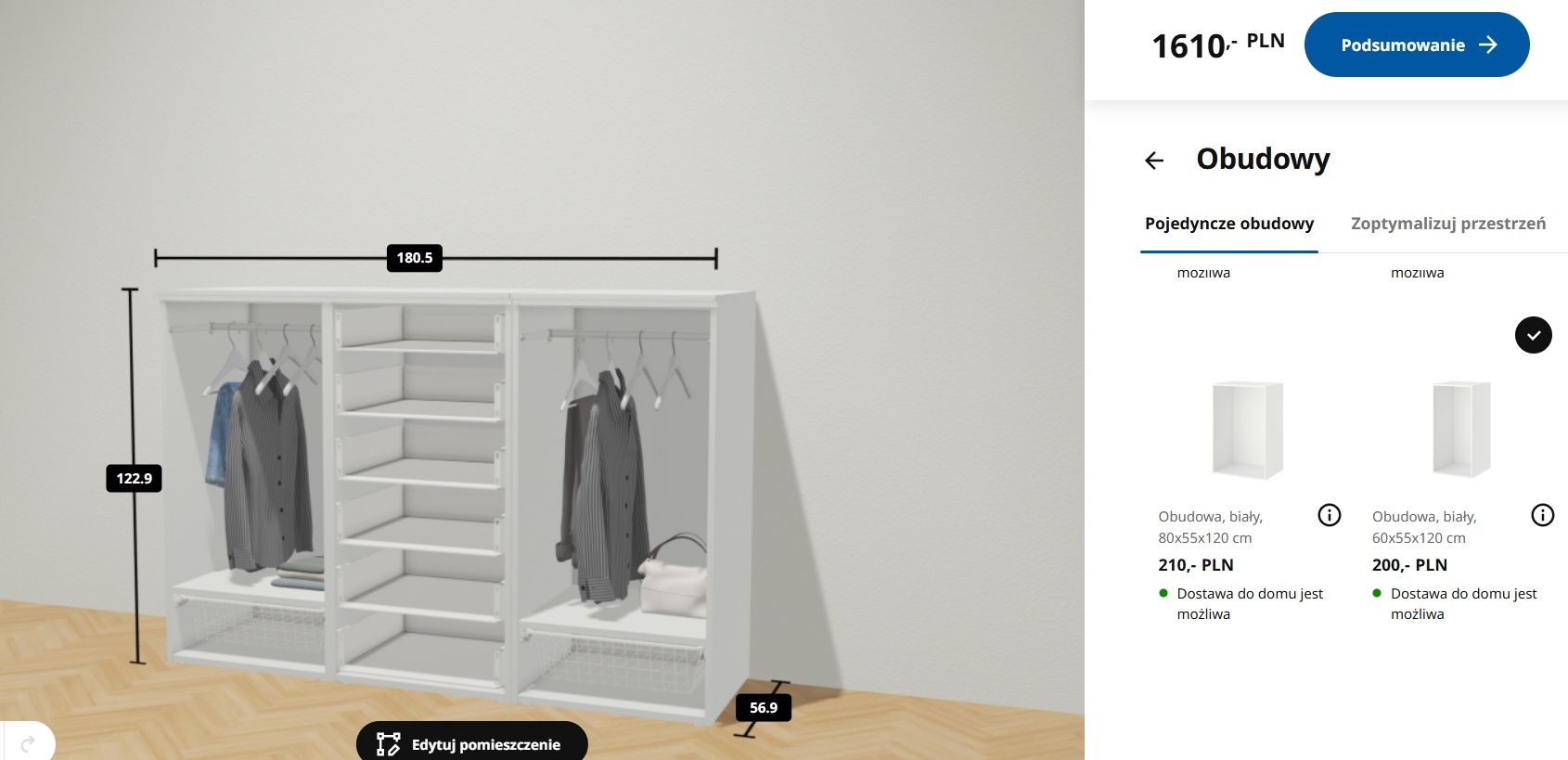 Szafy, szuflady Ikea Platsa, dzieci, odbiór po 13.08