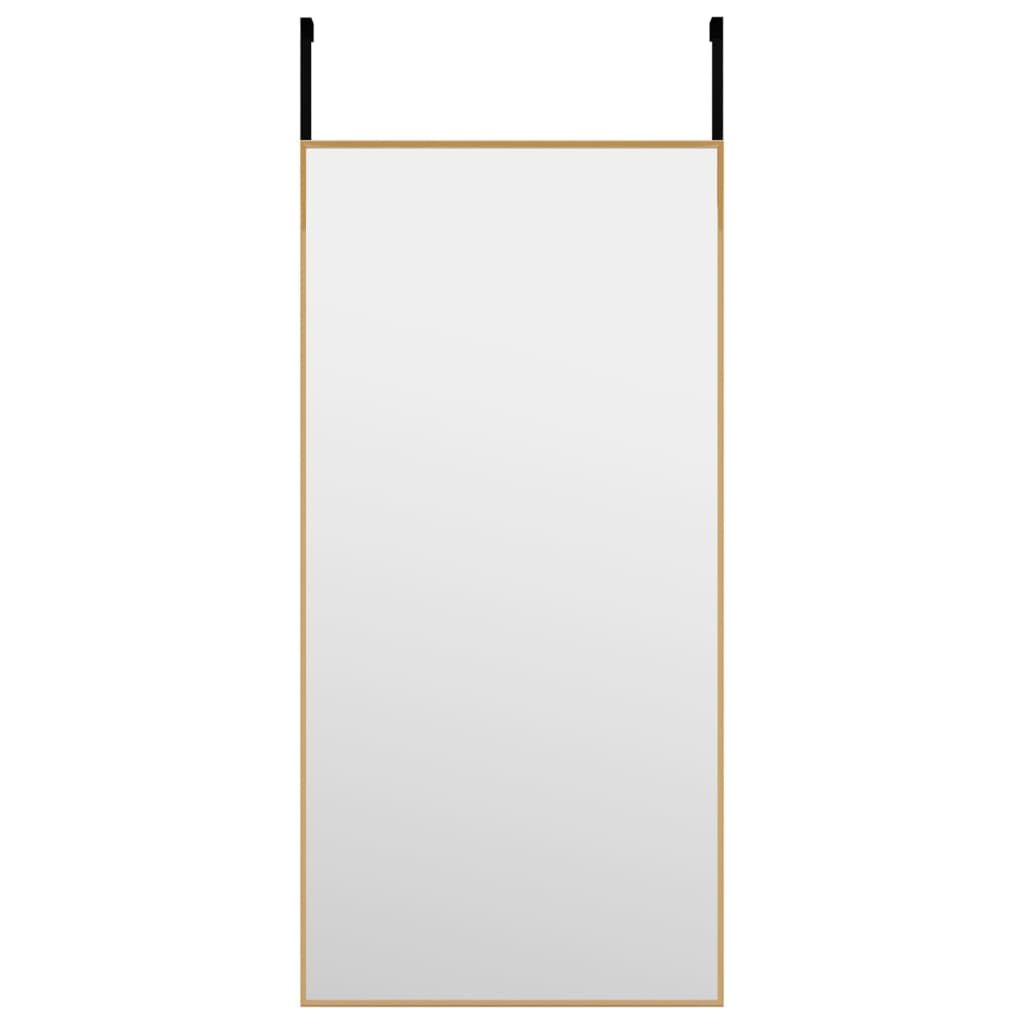 Vidaxl Lustro Na Drzwi, Złote, 30X60 Cm, Szkło I Aluminium