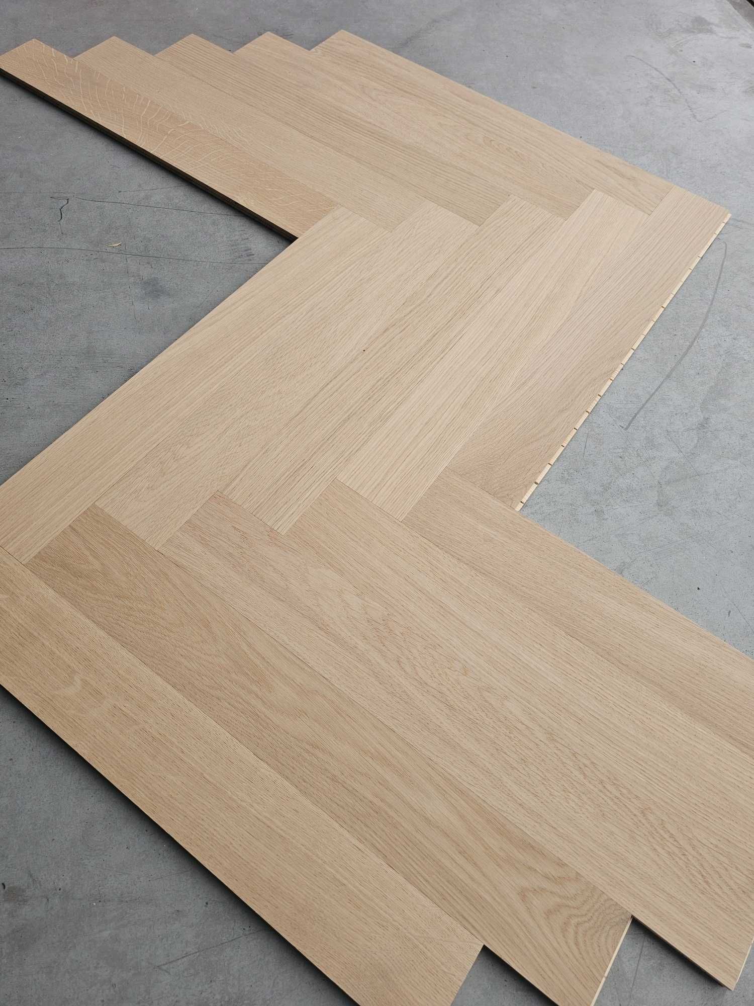 Parkiet dębowy surowy jodełka 11x70x490 klasa natur
