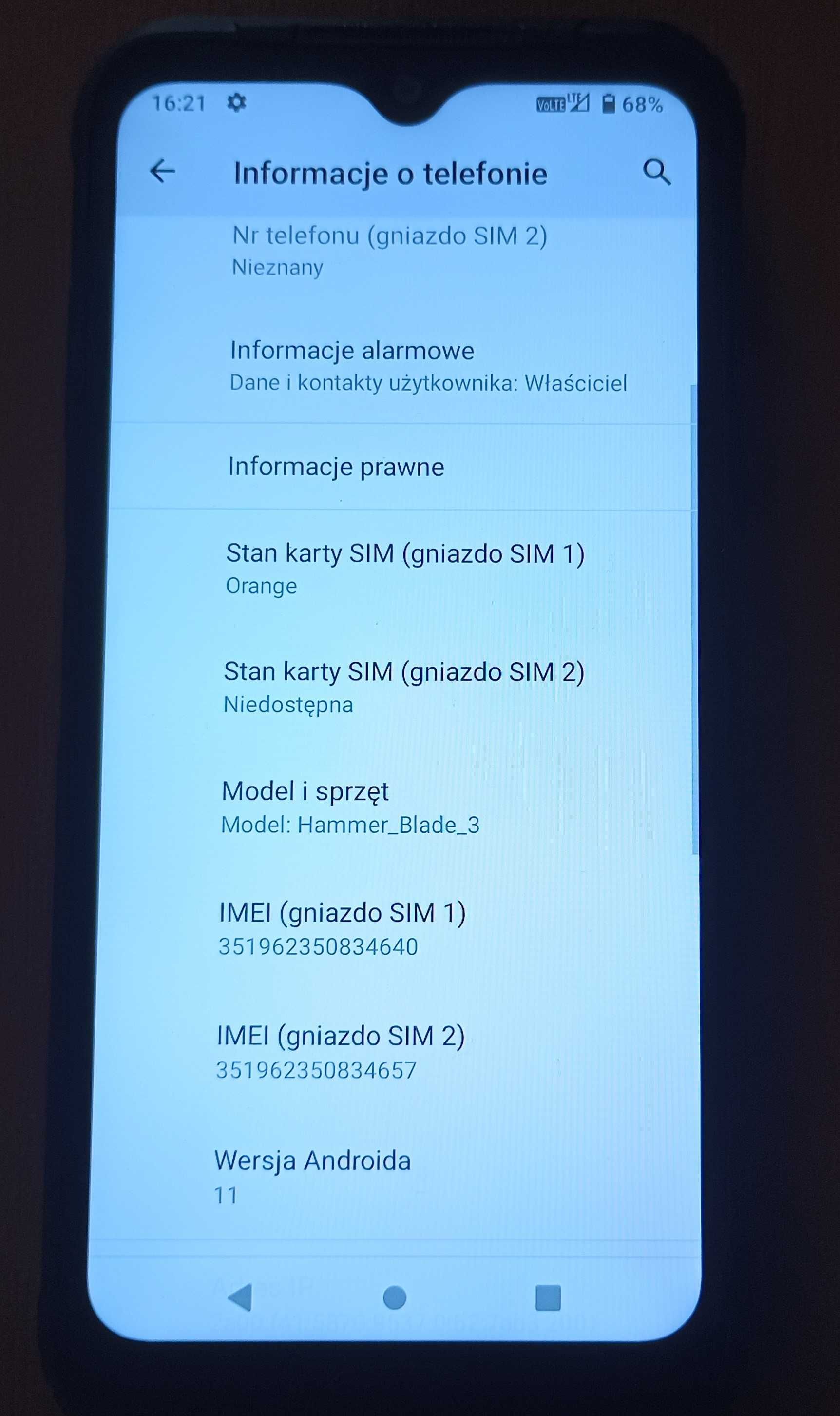 Hammer Blade 3 4GB/64GB Android 11 100% sprawny stan +bdb