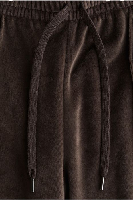 Костюм hm шоколадний штани шоколадні костюм спортивний велюровий