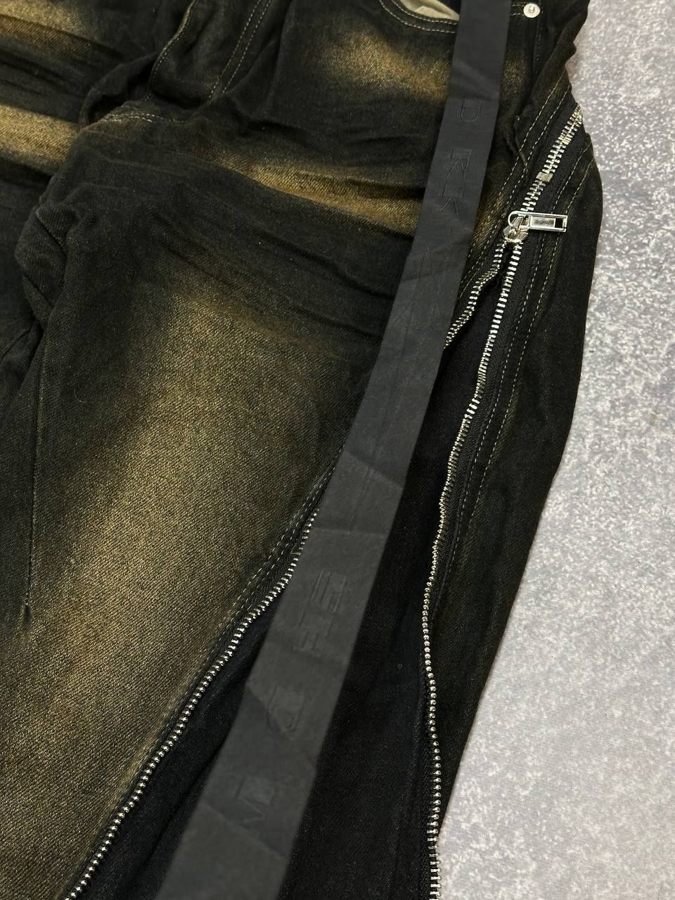 Rick Owens BANANA boot cut faded opium archive джинси сині джинсы клеш