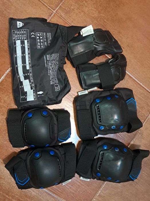 Patins em Linha Adulto (OXELO) e Proteções