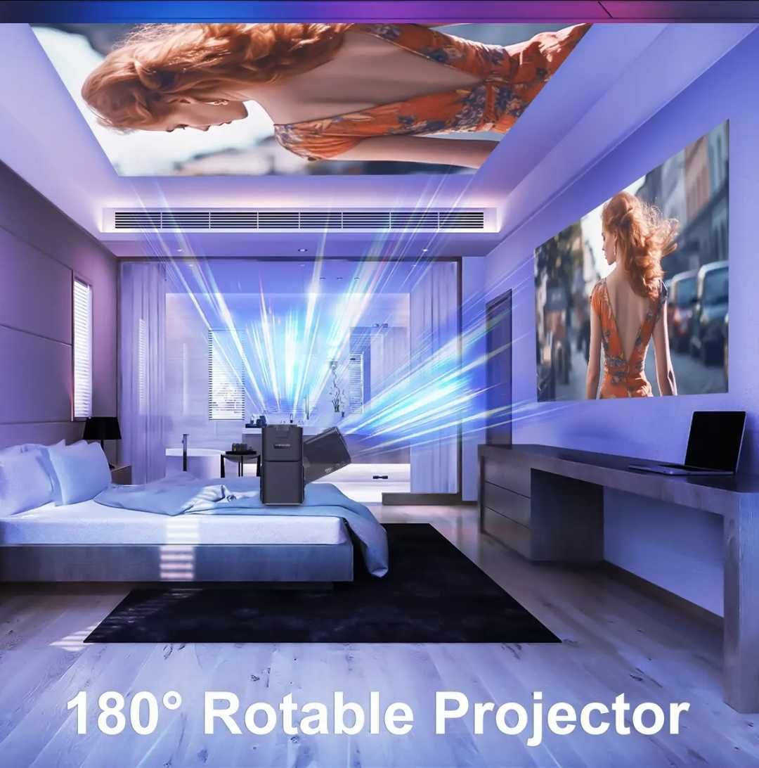 Projetor 8000 lumens + Android + NATIVA 1080p + WiFi 6 + Keystone 4D
