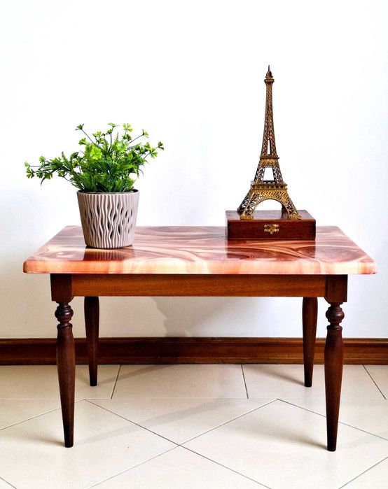 Mesa de centro vintage de resina 70s. Vintage Coffee Table