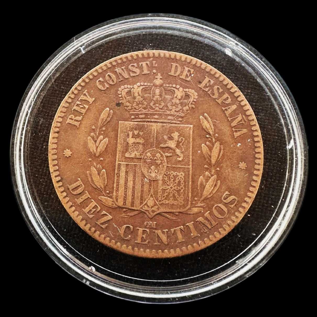 Moeda de 50 Centimos - 1877 - Espanha - Alfonso XII