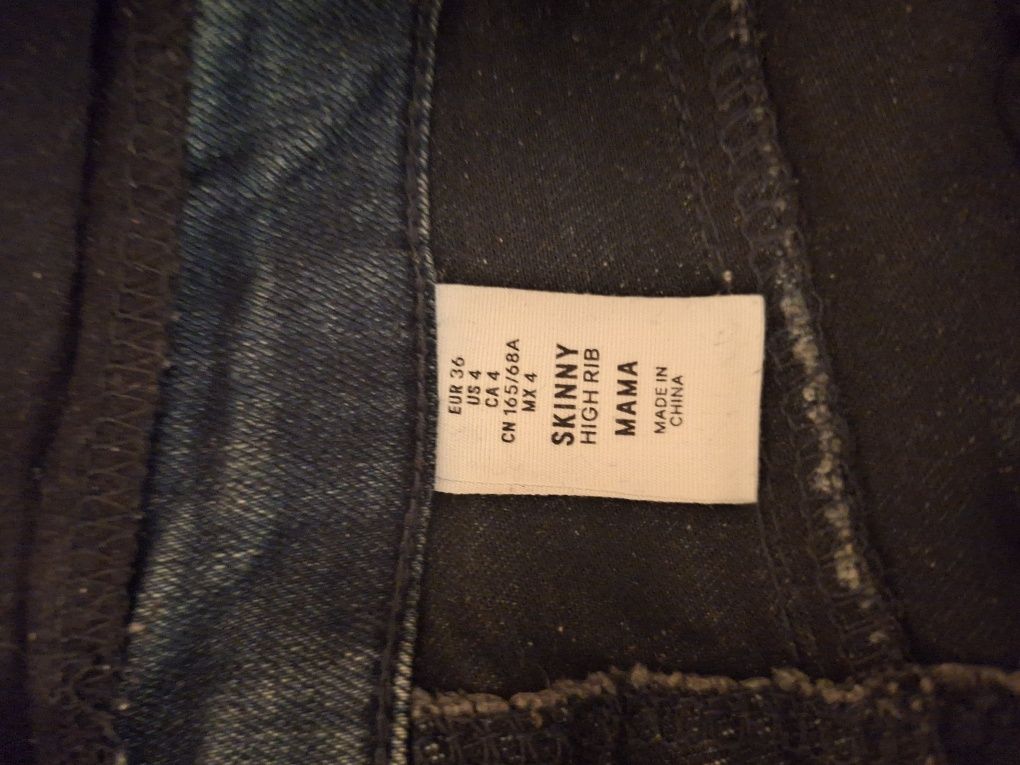 Spodnie jeans ciążowe firmy H&M
