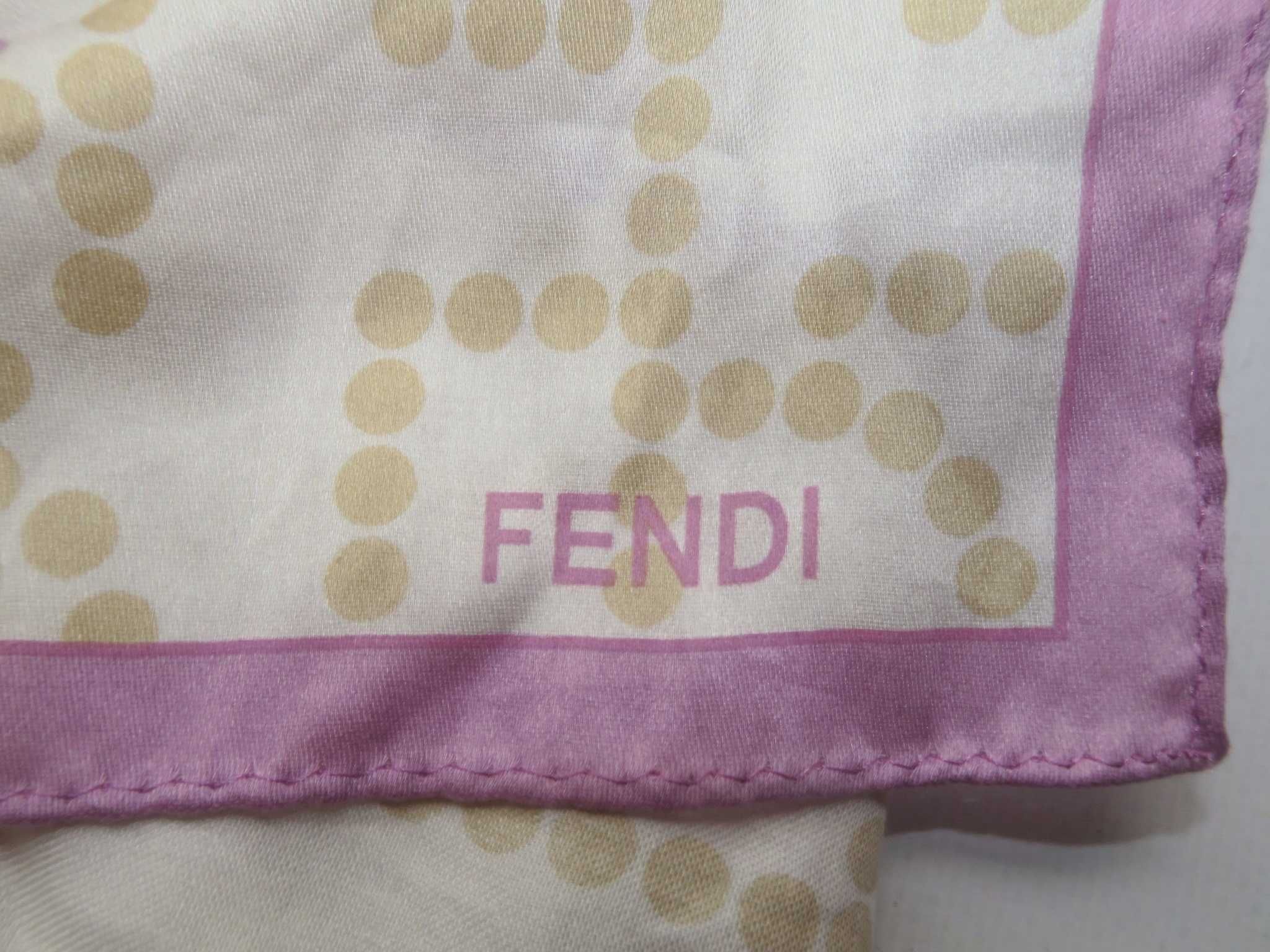 Fendi jedwabna chustka apaszka w monogram