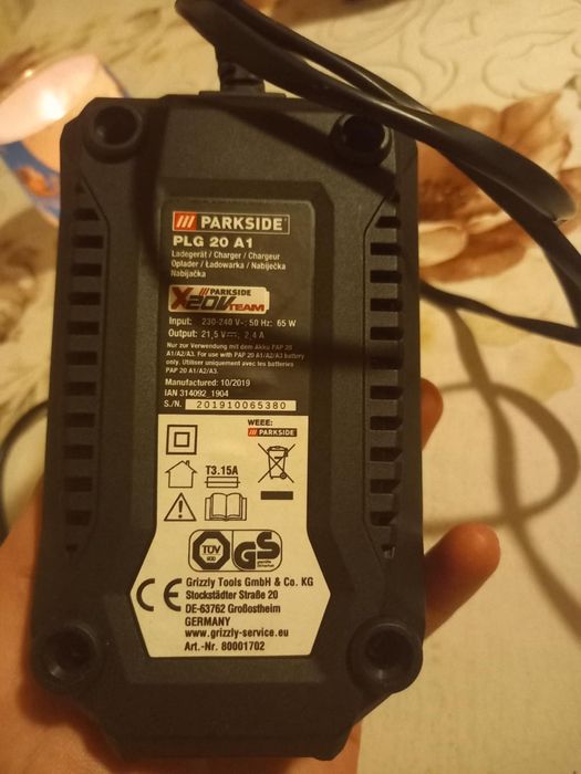 PARKSIDE Akumulator PAP 20 A3 i ładowarka PLG 20 A1