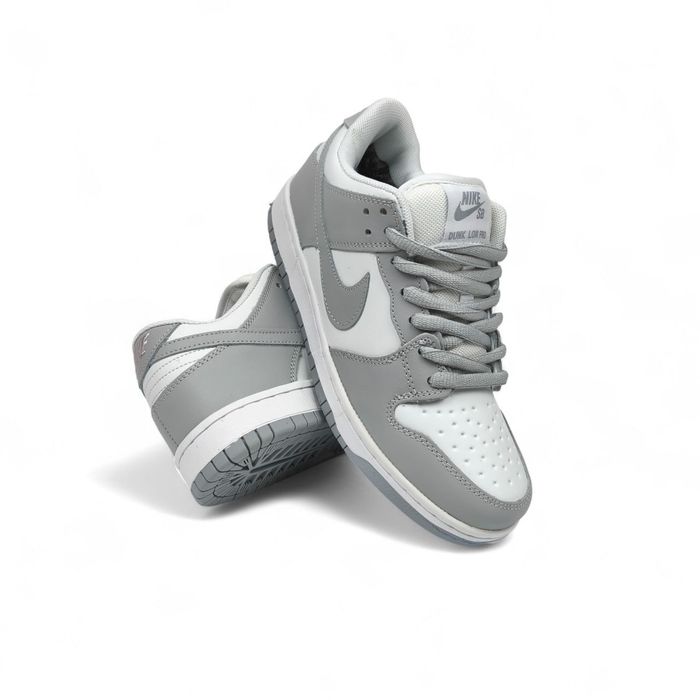 Nike SB Dunk Low Grey White С МЕХОМ (36-41) Женские кроссовки зимние