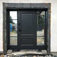 Drzwi zewnętrzne dębowe drewniane dostawa GRATIS (czyste powietrze)