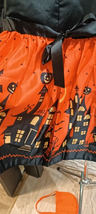 Strój halloweenowy dyni, przebranie dla dziewczynki r.110