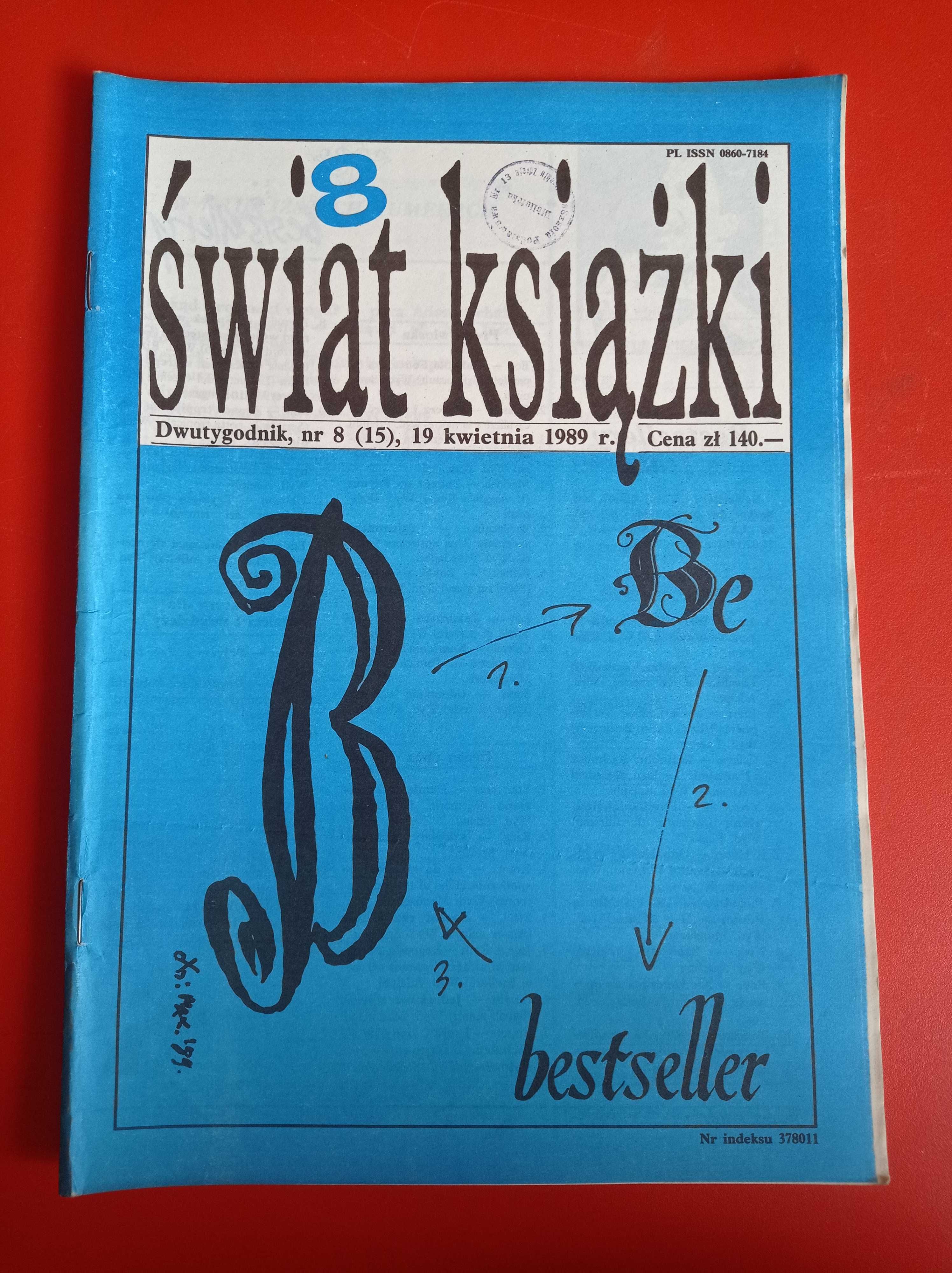 Świat książki, dwutygodnik, nr 8/1989, 19 kwietnia 1989