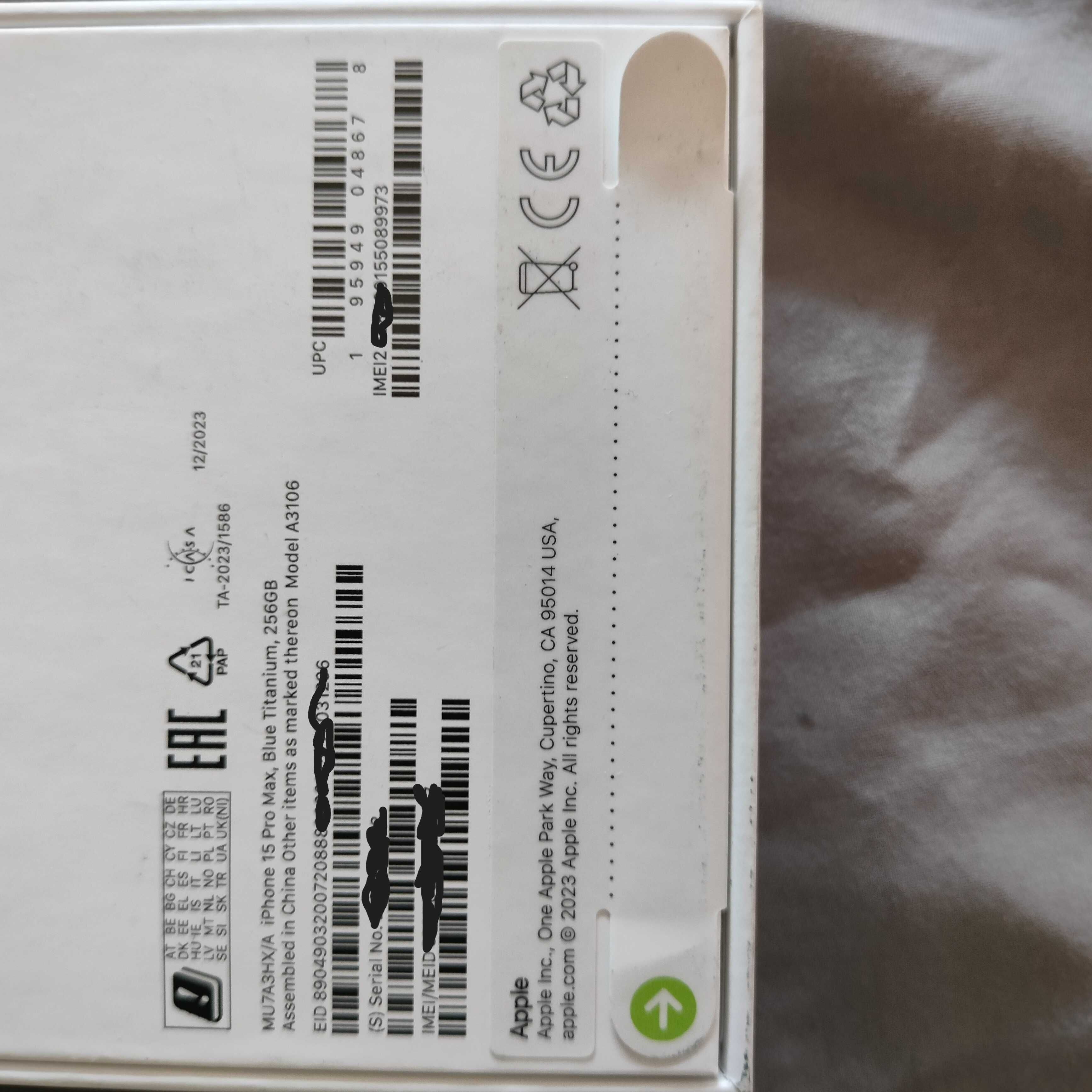 Iphone 15 Pro Max 256gb Niebieski Tytan Nowy