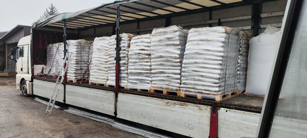 Pellet z łuski słonecznika 8mm worki BigBag zamiennik węgiel Dowóz