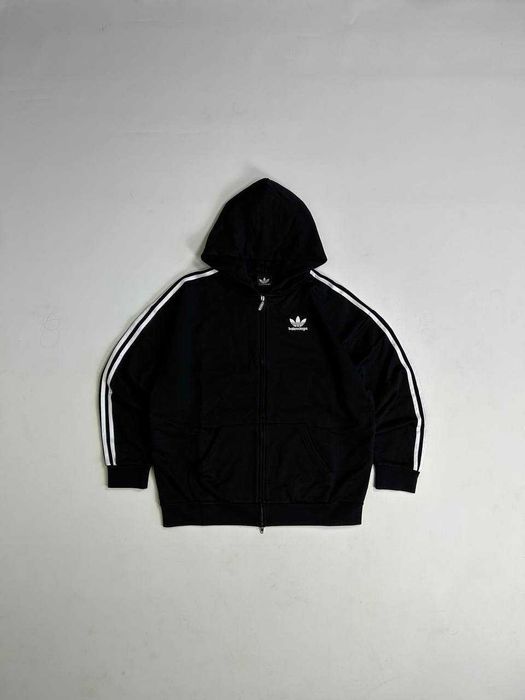 Balenciaga x Adidas - zip hoodie худи черная зіпка худі кофта чорна S