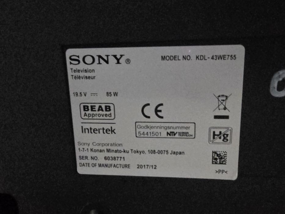 Telewizor marki SONY 43 cale, 4k uhd Smart Tv JAK NOWY