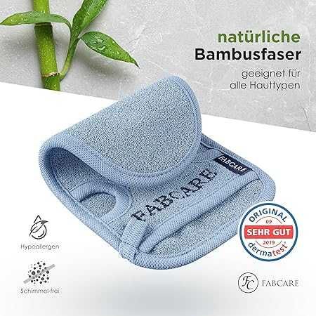 Rękawice do peelingu ciała z bambusa FABCARE Głębokie Oczyszczanie