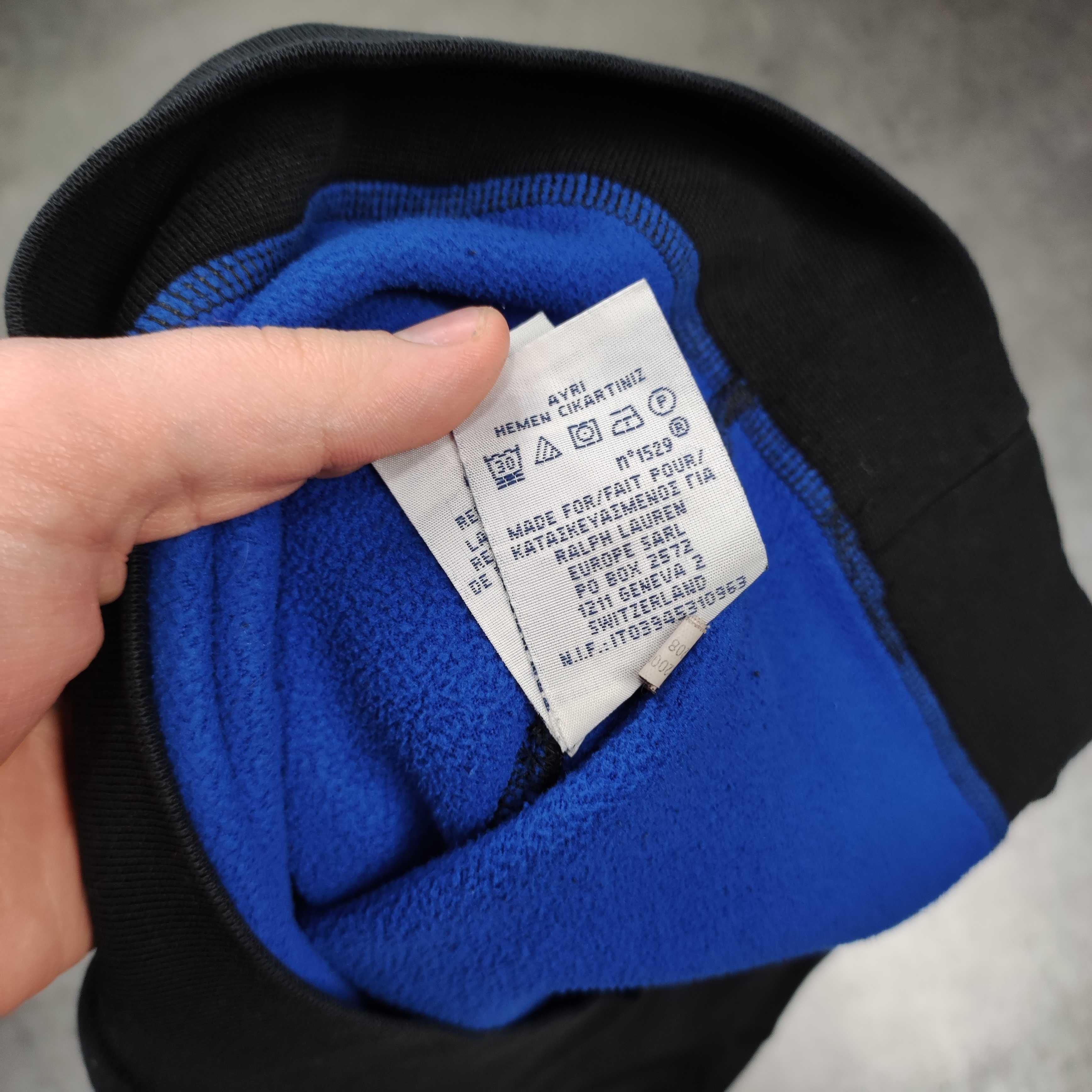 MĘSKA Bluza Bez Kaptura Sportowa Bawełna na Polarku POLO Ralph Lauren